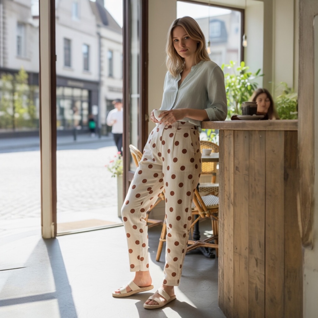 Nwot Sarah-Jane Clarke Tulum Pant Brick Spot Aus8/Us4